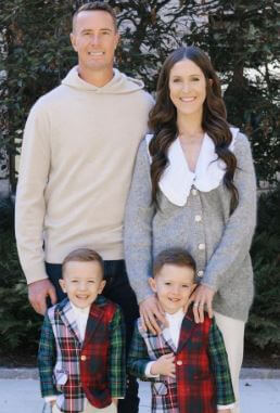 Sarah Marshall with her husband Mathew Ryan and twins.